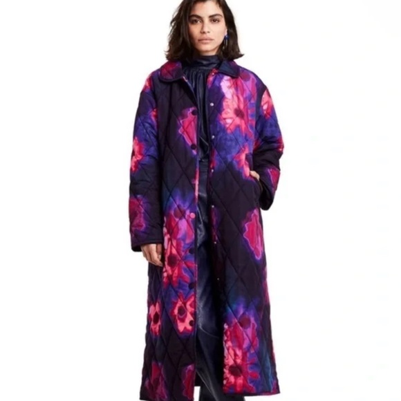 Rachel Comey x Target Smudge Floral Quilted Coat M - Picture 8 of 8